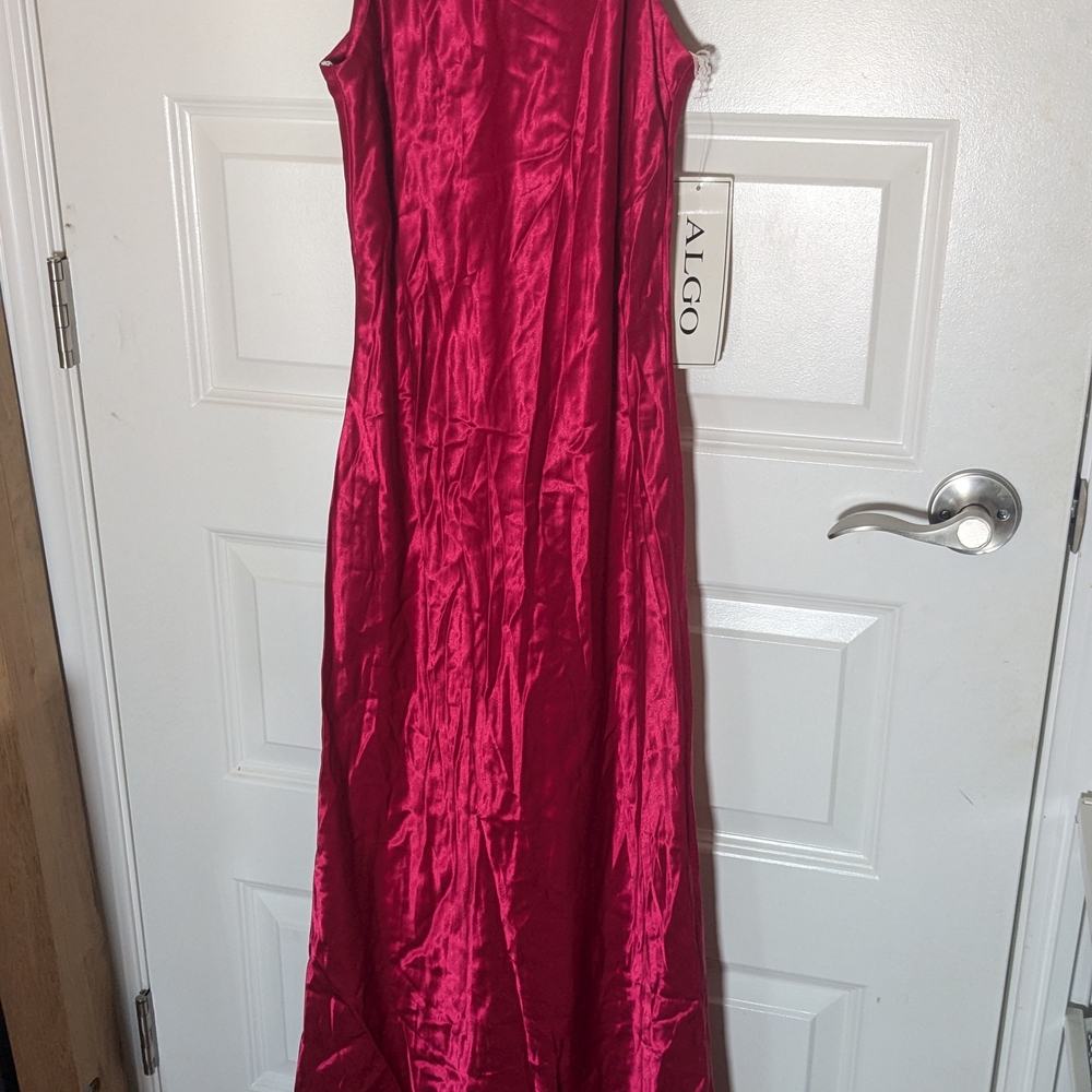 Women's Long Red Silk Dress